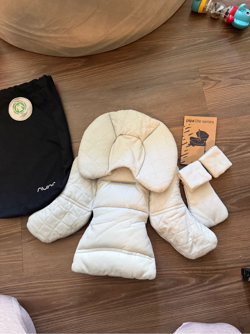 Nuna PIPA Lite Series Cream Infant Insert with Strap Covers